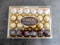 Ferrero Chocolate pralines collection box with Raffaello, Ferrero Rocher and Rond noirs