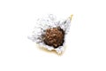 Ferrero Rocher is premium chocolate ball sweets filling with nuts and luxury delicious in the foil paper. Italian chocolate candy