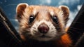 Ferret face close-up