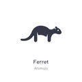 ferret icon. isolated ferret icon vector illustration from animals collection. editable sing symbol can be use for web site and