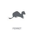 Ferret icon. Trendy Ferret logo concept on white background from