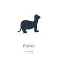 Ferret icon vector. Trendy flat ferret icon from animals collection isolated on white background. Vector illustration can be used