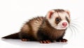 Ferret, isoalated on white background Royalty Free Stock Photo