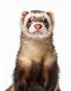 Ferret, isoalated on white background Royalty Free Stock Photo
