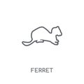 Ferret linear icon. Modern outline Ferret logo concept on white