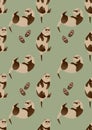 ferret pattern green