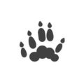 Ferret paw print vector icon