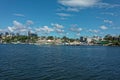 Ferries and Yachts at Ballast Point Park Mort Bay Sydney Royalty Free Stock Photo