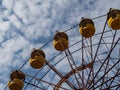 Ferris wheel in abandoned amusement park in ghost town Pripyat. Royalty Free Stock Photo