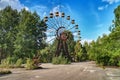 Ferris wheel at the abandoned amusement park near Pripyat, site of the 1986 Chernobyl nuclear desaster. Royalty Free Stock Photo