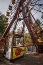 Ferris wheel in abandoned Pripyat town, Chernobyl zone, Royalty Free Stock Photo