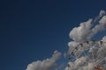 Ferris wheel against the sky with clouds