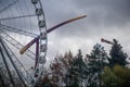 Ferris wheel in an amusement park in autumn Royalty Free Stock Photo