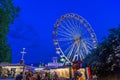 Ferris wheel in amusement park in Lausanne, Switzerland