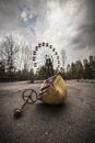 Ferris wheel in amusement park in Pripyat Royalty Free Stock Photo