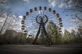 Ferris wheel in amusement park in Pripyat Royalty Free Stock Photo