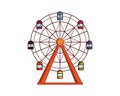 Ferris Wheel as Amusement Park Element Illustration
