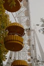 Ferris wheel in the autumn park. Royalty Free Stock Photo