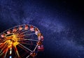 Ferris wheel on a background of the starry sky Royalty Free Stock Photo