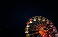 Ferris wheel on a background of the starry sky Royalty Free Stock Photo