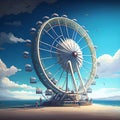 ferris wheel on the beach Royalty Free Stock Photo