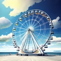 ferris wheel on the beach Royalty Free Stock Photo