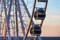 Ferris wheel on the beach sundown