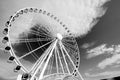 Ferris wheel in black and white Royalty Free Stock Photo