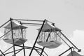 Ferris wheel in black and white Royalty Free Stock Photo