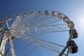 Ferris wheel on blue sky