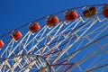 Ferris wheel on blue sky