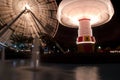 Ferris wheel and carousel at night Royalty Free Stock Photo