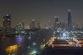 Ferris wheel at Chao Phraya River, Bangkok City, Thailand Royalty Free Stock Photo