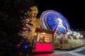 Ferris wheel on christmas fair on Mariahilferplatz in Graz Austria