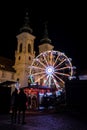 Ferris wheel on christmas fair on Mariahilferplatz in Graz Austria
