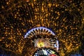 Ferris Wheel Christmas Star Lights Decorations Illuminated Exhibit Cityscape Nice France
