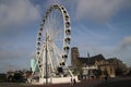 Ferris wheel at the city center of Rotterdam at the Markthal downtown to see the whole city,