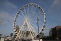 Ferris wheel at the city center of Rotterdam at the Markthal downtown to see the whole city,