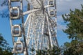 Ferris wheel in the city park, close-up Royalty Free Stock Photo