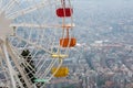 Ferris wheel and cloudy sky at mount Tibidabo in Barcelona, Spain Royalty Free Stock Photo