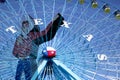 Ferris Wheel and cowboy model on State Fair of Texas Royalty Free Stock Photo