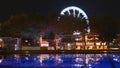 Ferris Wheel at Deak Ter in Downtown Budapest at Night