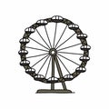 Ferris wheel doodle icon, vector color illustration Royalty Free Stock Photo