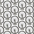Ferris wheel doodle pattern, vector color illustration Royalty Free Stock Photo