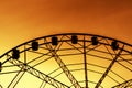 Ferris wheel at the fair during the sunset Royalty Free Stock Photo