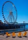 Big Wheel with Four Yellow Chairs