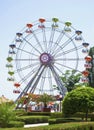 Ferris wheel in a fun fair Royalty Free Stock Photo