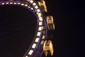 Ferris wheel fuzzy motion picture at night time carnival place black background empty copy space for your text here Royalty Free Stock Photo