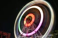 Ferris wheel or giant wheel over dark sky background during night time Royalty Free Stock Photo