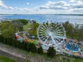 Ferris wheel in Gizycko, Poland - standing near Niegocin lake